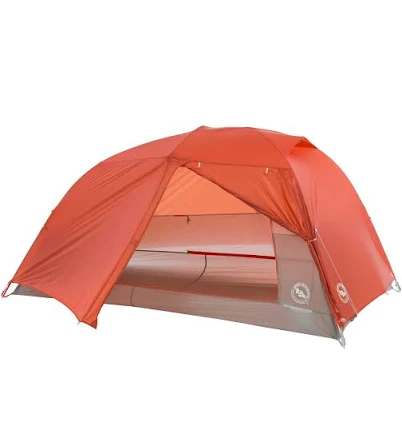 Big Agnes Copper Spur ultralight tent setup in mountain environment